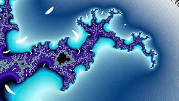 Fractal Art for your - Cyan & Purple Ice Corals, CGI, pattern, psychedelic, trippy, Abstract, fractal HD wallpaper