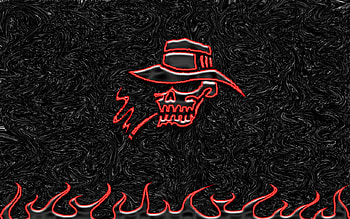 smoking, skull, black, flames, red HD wallpaper