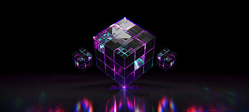 Disco Cube, cube, Abstract, 3D HD wallpaper