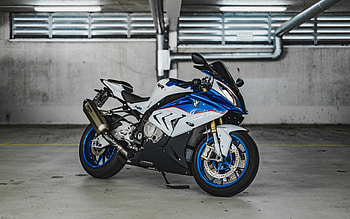 2022, BMW S1000 RR, front view, exterior, white blue S1000 RR, German sportbikes, S1000RR, German motorcycles, BMW HD wallpaper
