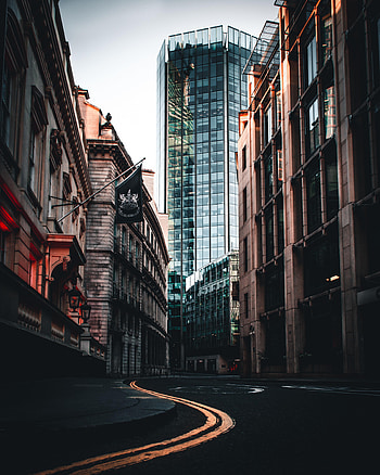 Cities, City, Skyscraper, Building, Road, Markup HD phone wallpaper