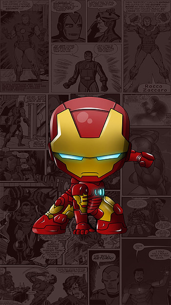 Cute Iron Man Cartoon, Funny Iron Man HD phone wallpaper