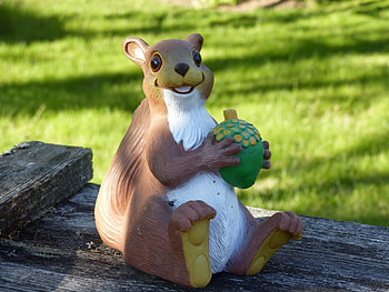 Garden Squirrel, colors, figure, grass, spring, graden, squirrel HD wallpaper