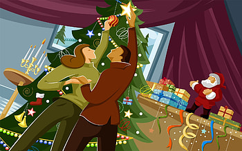 Decorating The Christmas Tree, Decorating, The, Christmas, Tree HD wallpaper