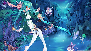 fairies, fairy, waterfall, girl, bird HD wallpaper