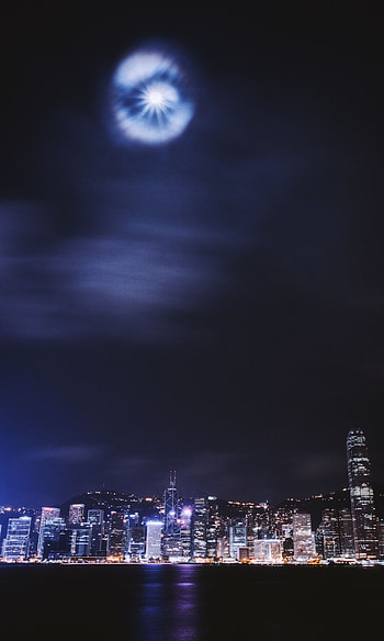 Cities, Night, Night City, City Lights, Megalopolis, Megapolis, Panorama HD phone wallpaper