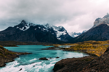 Lake Landscape Mountains Sky , nature, lake, mountains, sky HD wallpaper