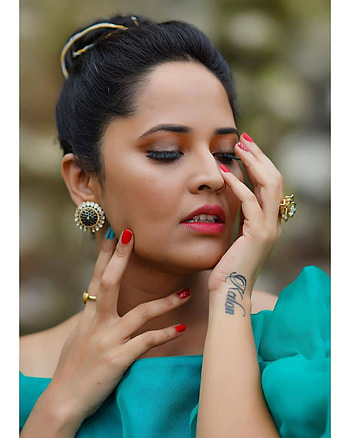 Anusuya Bharadwaj, face, lip HD phone wallpaper