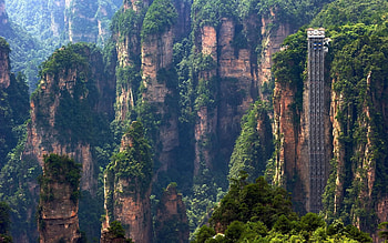 Nature, China, Bailong Elevator, Hundred Dragons Elevator, Dragon's Hundred Lift, Hunan HD wallpaper