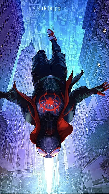 Miles Morales, Miles, Black Spidy, black apidy HD phone wallpaper