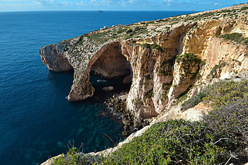 Malta, Blue Grotto, Natural wonder, Scenic beauty HD wallpaper