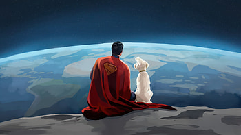 Superman And Krypto Above The Clouds, superman-legacy, superman, krypto, david-corenswet, superheroes, dc-comics, movies, artwork, artist, digital-art, artstation HD wallpaper
