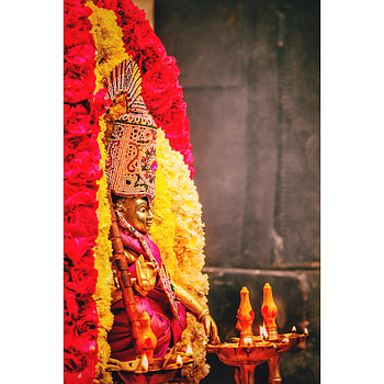 Ayyappa swamy, orange, magenta HD phone wallpaper