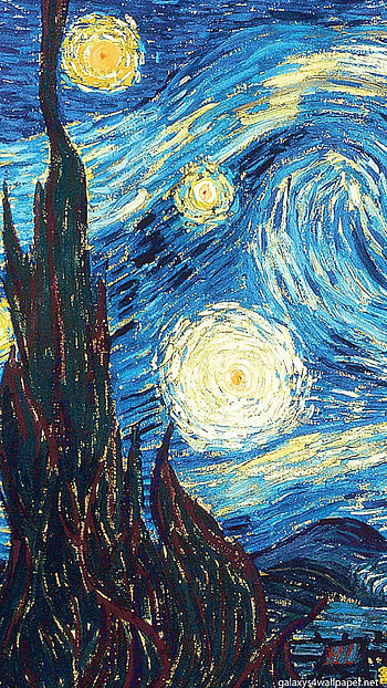 Art The Starry Night Vincent Van Gogh HD phone wallpaper