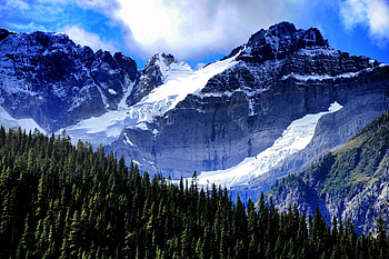 Nature, Trees, Sky, Mountains, Snow, Spruce, Fir, Snow Covered, Snowbound HD wallpaper