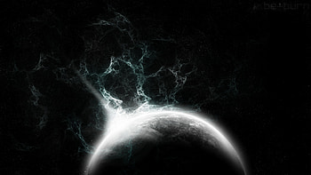Abstract, Patterns, Dark, Fractal, Planet HD wallpaper