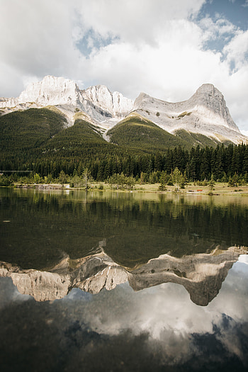 Nature, Trees, Mountains, Rocks, Lake, Forest HD phone wallpaper