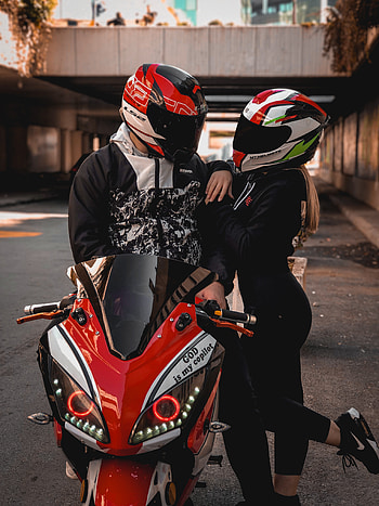BikeR, motorcycle, moto lover, bike couple HD phone wallpaper