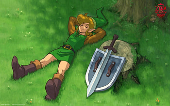 Sleeping Link, zelda, link, sleeping, video game HD wallpaper