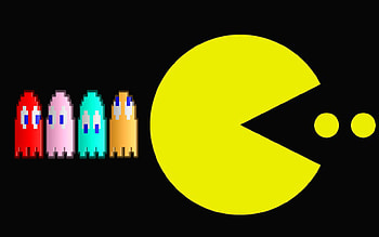 Classic Pacman, game, classic, ghost, pacman HD wallpaper