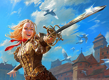 Dueling rapier, fantasy, art, sword, anna podedworna, rapier, girl HD wallpaper