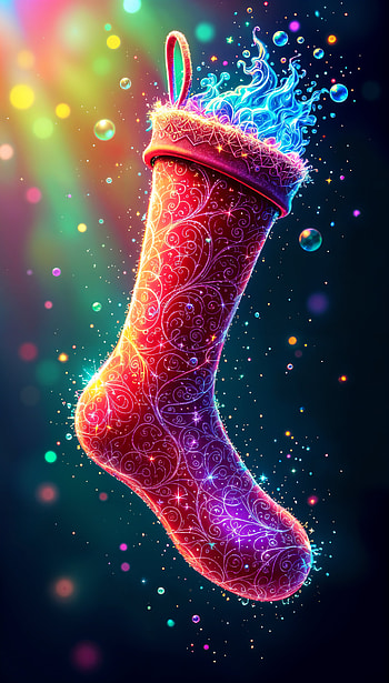 Magical Stocking for Your , colorful, Festive, glow HD phone wallpaper
