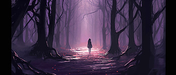 Walking Alone In Forest, anime-girl, anime, alone, ai, artist, artwork, digital-art HD wallpaper