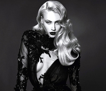Sarah Gadon, black, white, blonde, bw, girl, actress, woman HD wallpaper