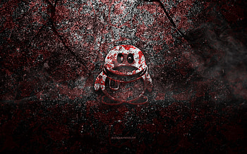 QQ logo, grunge art, QQ stone logo, red stone texture, QQ, grunge stone texture, QQ emblem, QQ 3d logo HD wallpaper