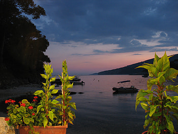 thassos sunset, serenity HD wallpaper
