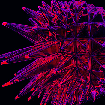 Violet, Structure, 3D, Barbed, Spiny, Purple, Acute, Sharp, Crystal HD phone wallpaper