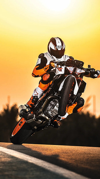 Duke Bike, Wheelie, Background HD phone wallpaper