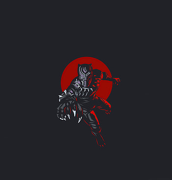 Black Panther, Wakanda King, minimal HD phone wallpaper
