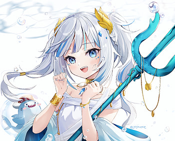 Gawr Gura, hololive, Gawr Gura, Anime, Virtual Youtuber HD wallpaper