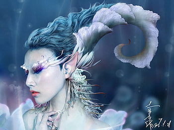 weird beauty, magic, elf, fantasy, beauty HD wallpaper