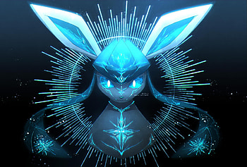 Cool Glaceon , Pokmon art, Vibrant colors, Unique design HD wallpaper