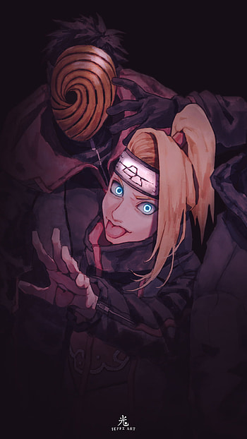 Tobi And Deidara, naruto, art, narutoshippuden, itachi, akatsuki, obito, anime, uzumaki HD phone wallpaper