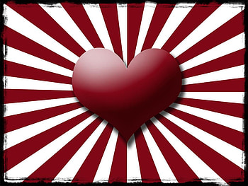 Heart, abstract, 3d, red HD wallpaper