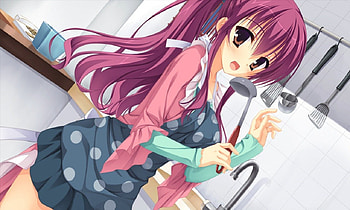 Rio Inamura, anime girl, purple, cook, anime, cooking, dracu riot HD wallpaper