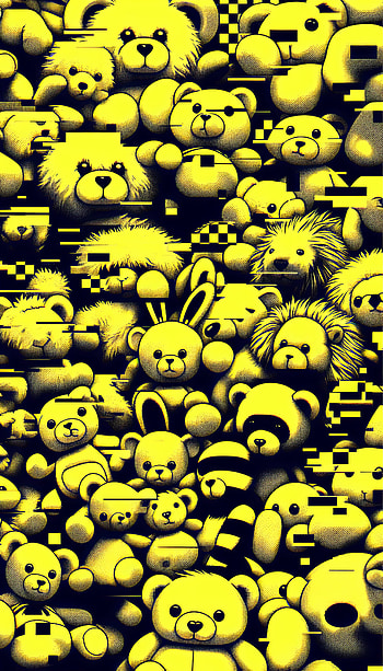 Stuffed Animal Extravaganza , yellow HD phone wallpaper