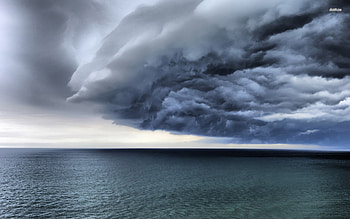 Ocean Storm Clouds HD wallpaper