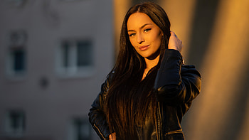 Girl Black Clothing Sun Rays On Face , girls, model, black-dress HD wallpaper