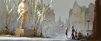Meeting At Evening Point , artist, artwork, digital-art, artstation HD wallpaper