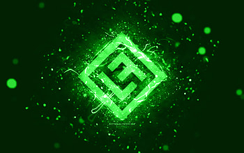 Lost Frequencies green logo, , Belgian DJs, green neon lights, creative, green abstract background, Felix De Laet, Lost Frequencies logo, music stars, Lost Frequencies HD wallpaper