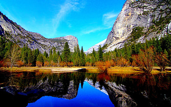 LAKE in SUMMER, summer, reflection, trees, lake, mountain HD wallpaper