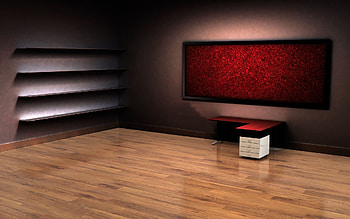 3D Empty Room HD wallpaper