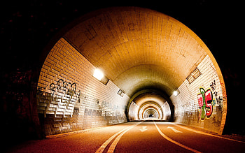 Cities, Shine, Light, Road, Lamp, Illumination, Graffiti, Lighting, Tunnel, Lamps HD wallpaper