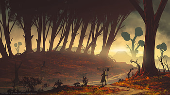 Strange Forest, artist, artwork, digital-art, artstation HD wallpaper