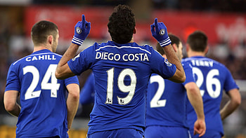 Diego Costa, Chelsea rout, Swansea victory, Football match HD wallpaper