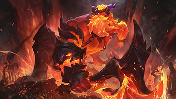 Infernal Olaf Skin LoL Splash Art PC, Video Game, League Of Legends, Olaf (League Of Legends) HD wallpaper